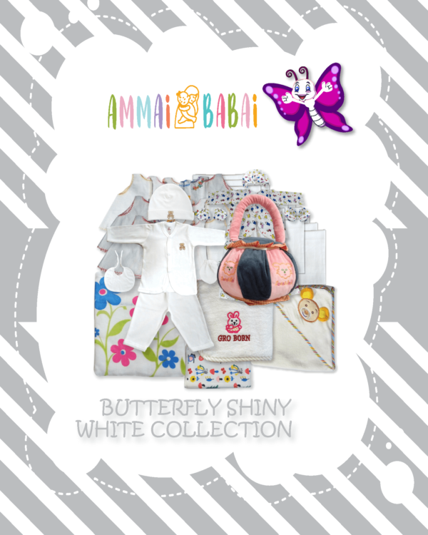 butterfly white collection shiny