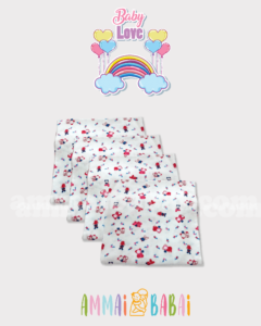 rabbit white cute panel sheet set